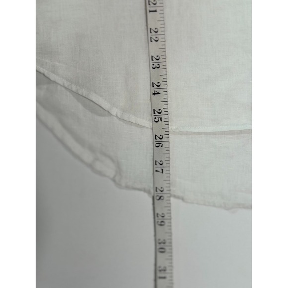 Frank & Eileen "Eileen" White Button Linen Shirt Womens Small Coastal Minimalist - Picture 9 of 13